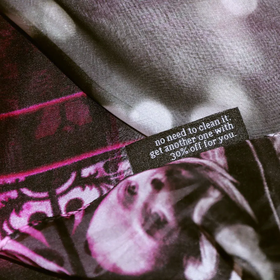 [ LIMITED EDITION ] Silk Chiffon Scarf "Paris' Impression 02" 90x90cm