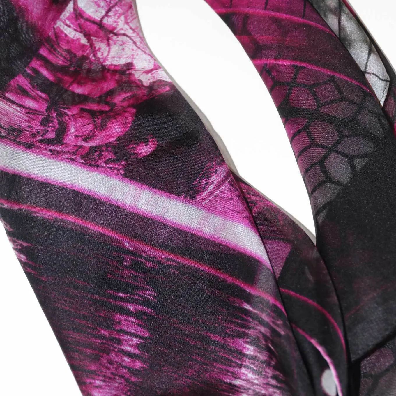 [ LIMITED EDITION ] Silk Chiffon Scarf "Paris' Impression 02" 90x90cm