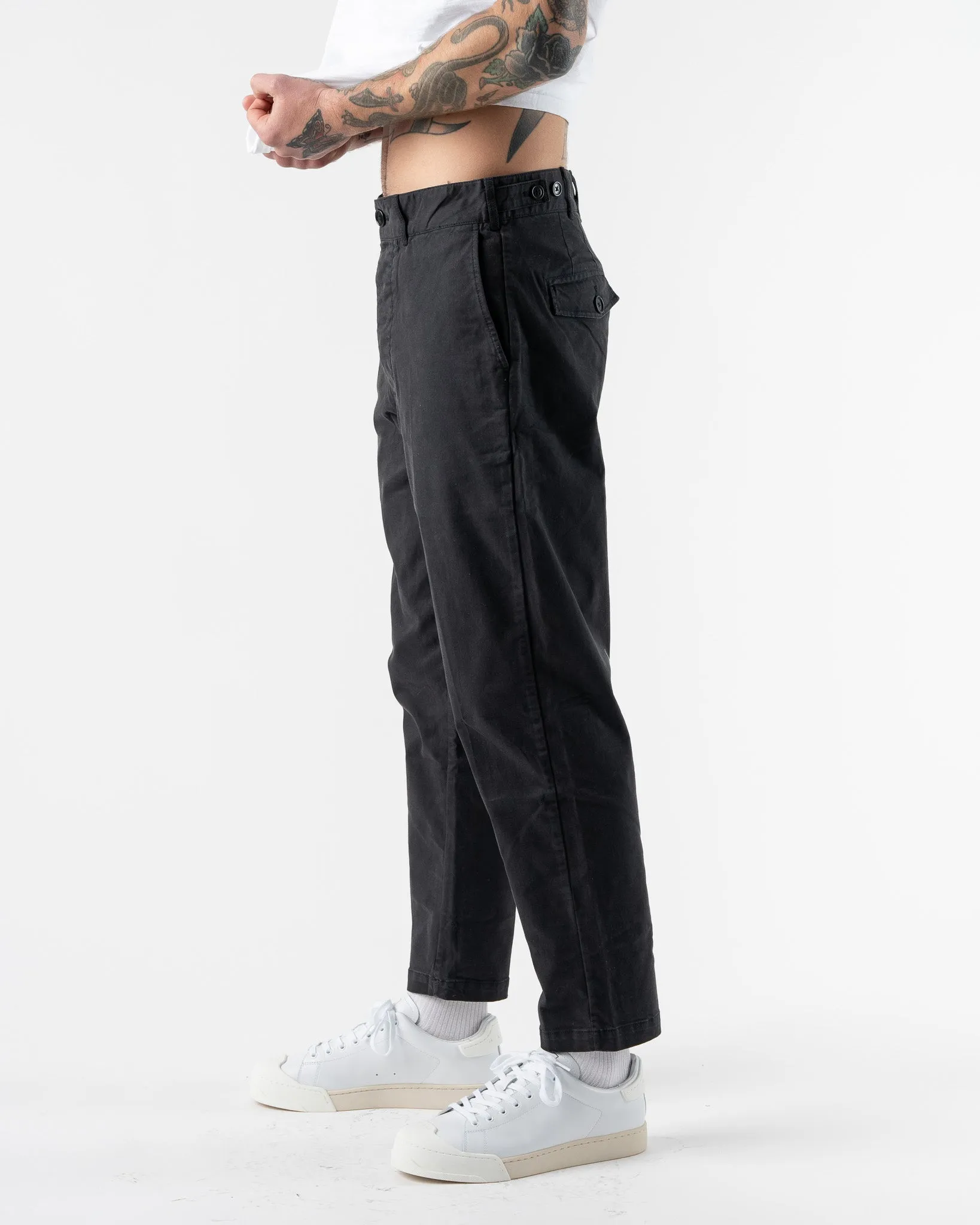 Alex Mill Flat Front Pant Chino in Black