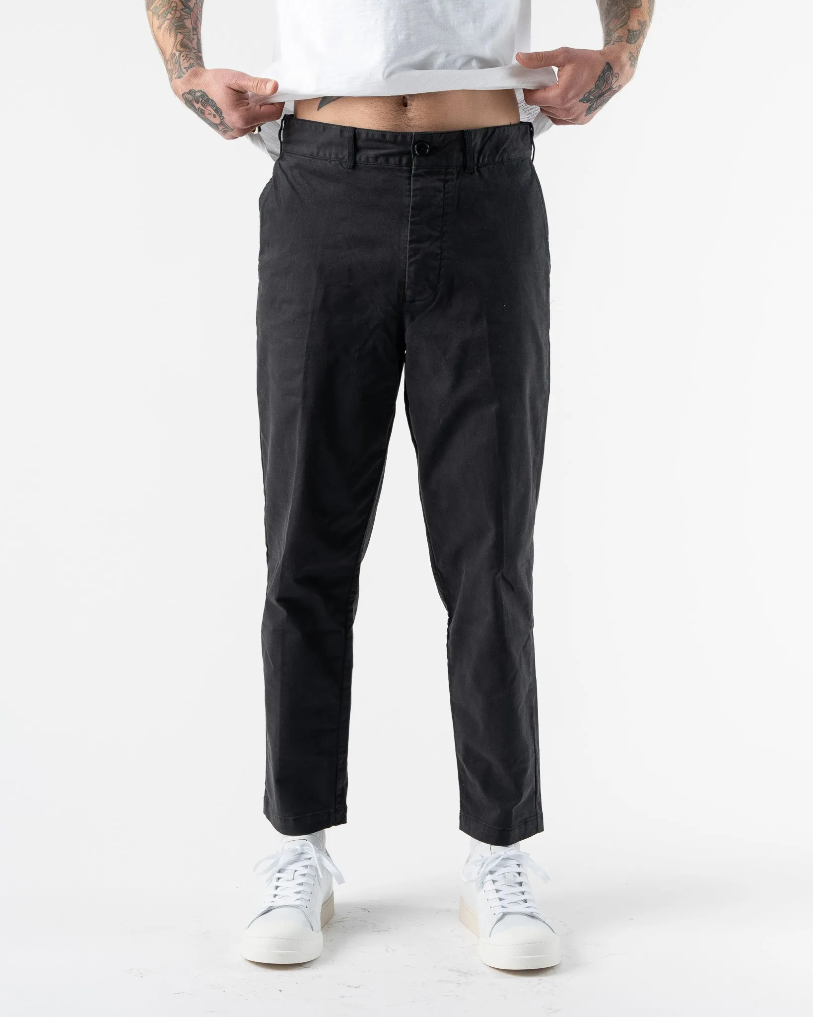 Alex Mill Flat Front Pant Chino in Black