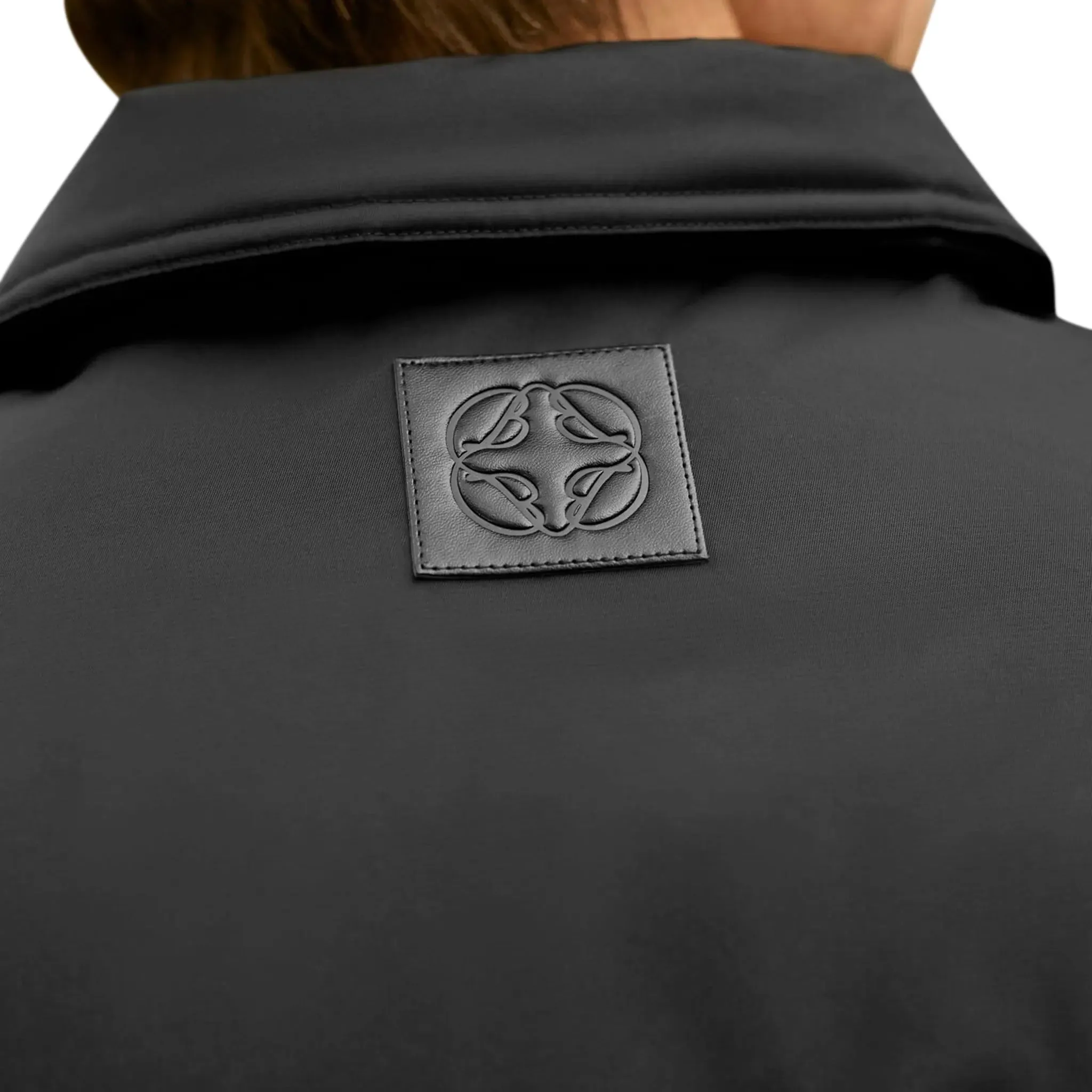 Belier Black Oversized Nylon Coach Jacket