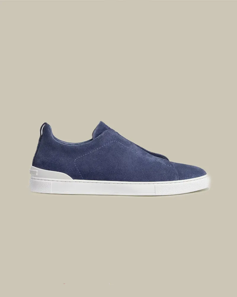Blue Suede Triple Stitch