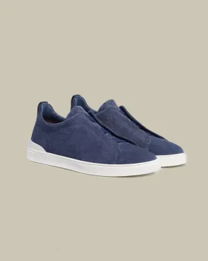 Blue Suede Triple Stitch