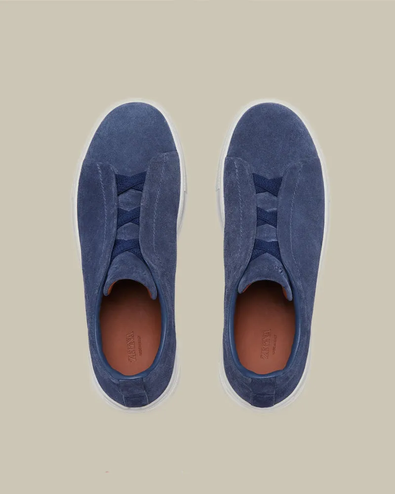Blue Suede Triple Stitch