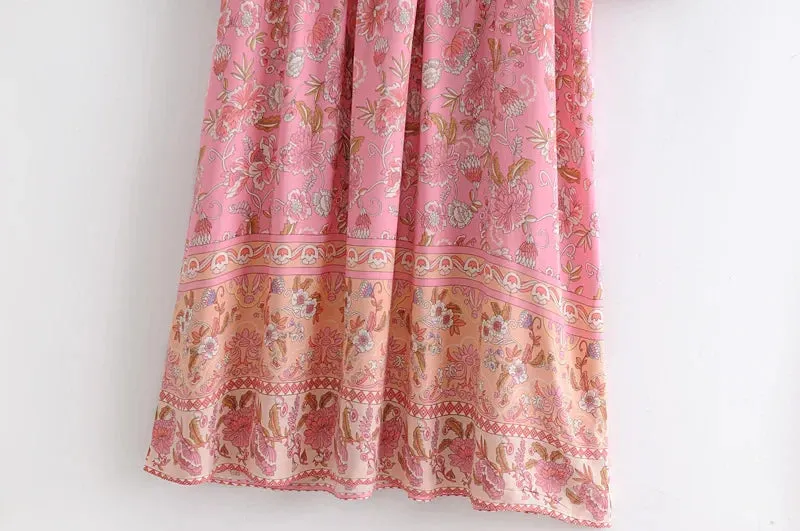 Boho Free-flowing Floral Maxi Dress
