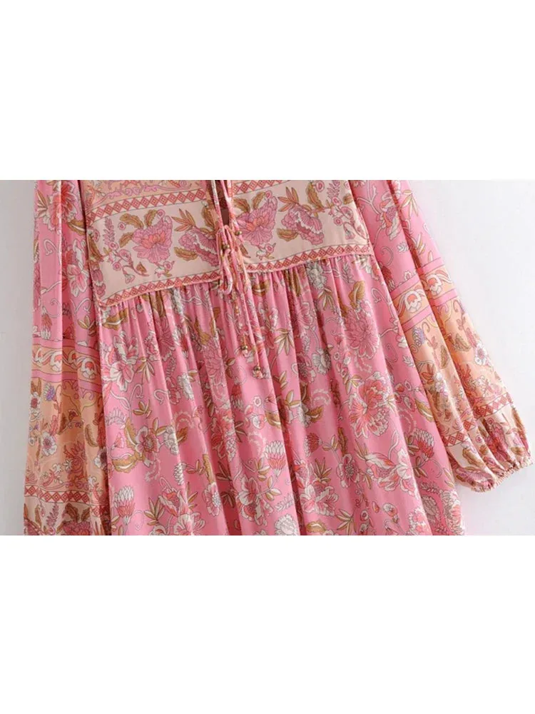 Boho Free-flowing Floral Maxi Dress