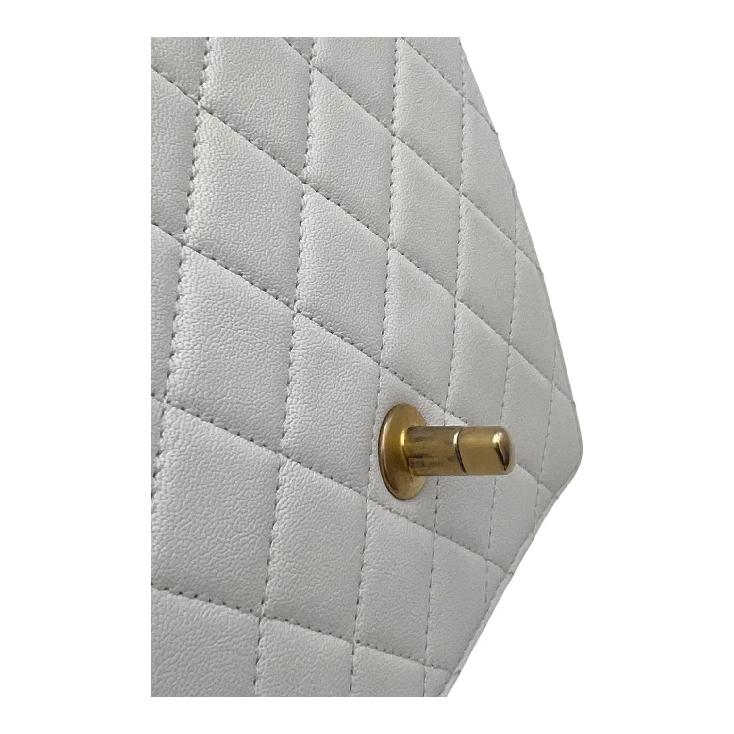 Chic Pearls White Crossbody Bag in Lambskin, Gold hardware