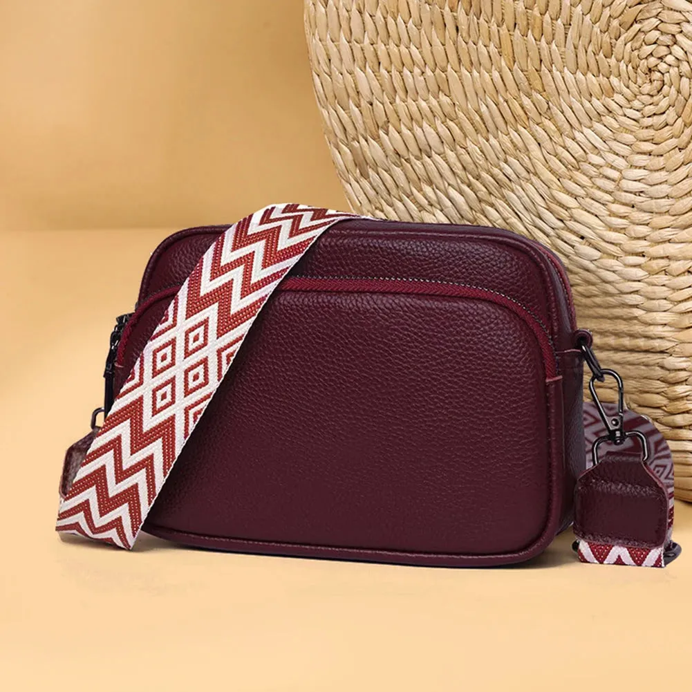 Chic Soft Leather Crossbody Shoulder Handbag