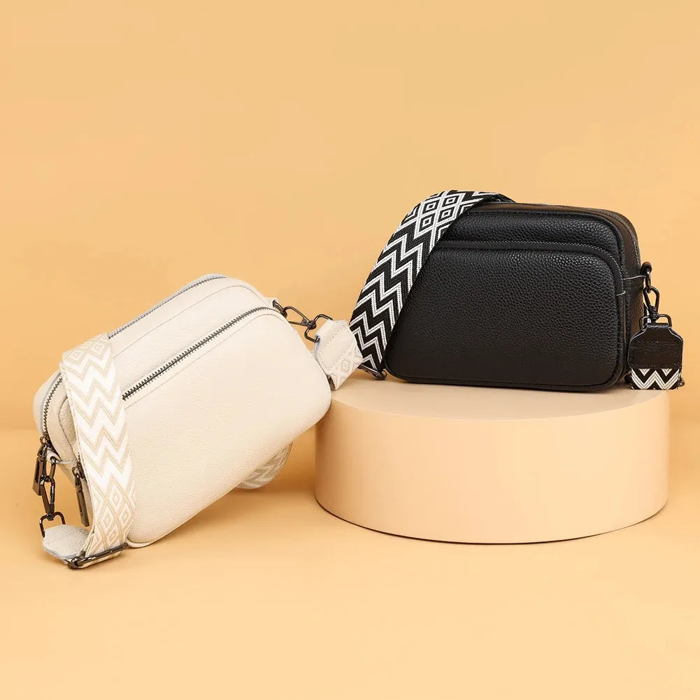 Chic Soft Leather Crossbody Shoulder Handbag