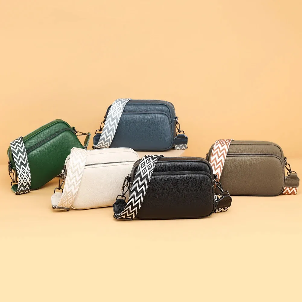 Chic Soft Leather Crossbody Shoulder Handbag