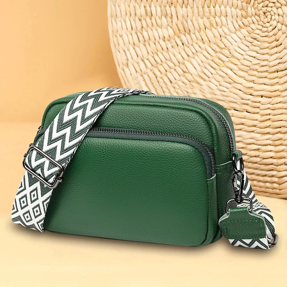 Chic Soft Leather Crossbody Shoulder Handbag