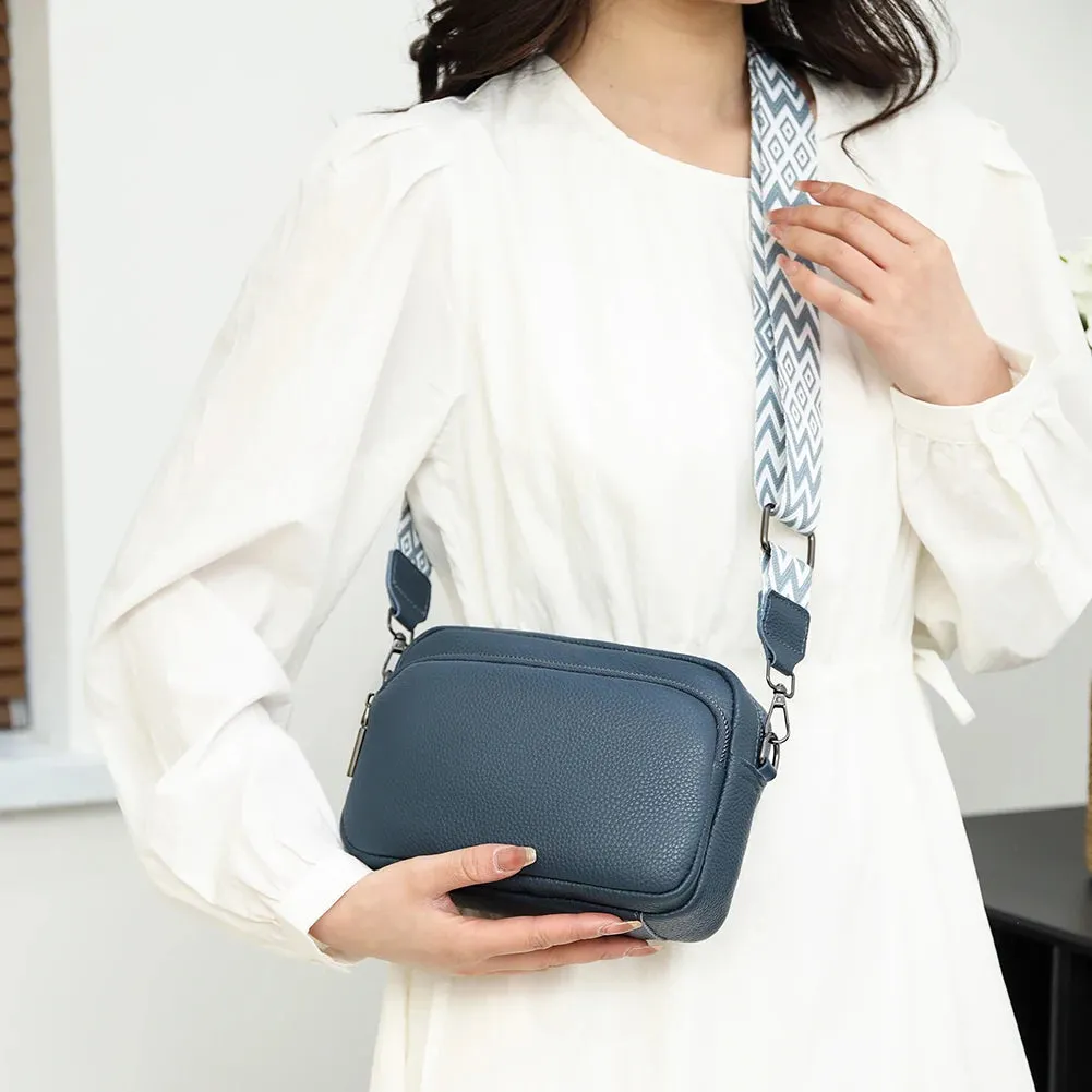 Chic Soft Leather Crossbody Shoulder Handbag