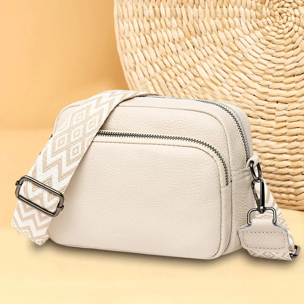 Chic Soft Leather Crossbody Shoulder Handbag