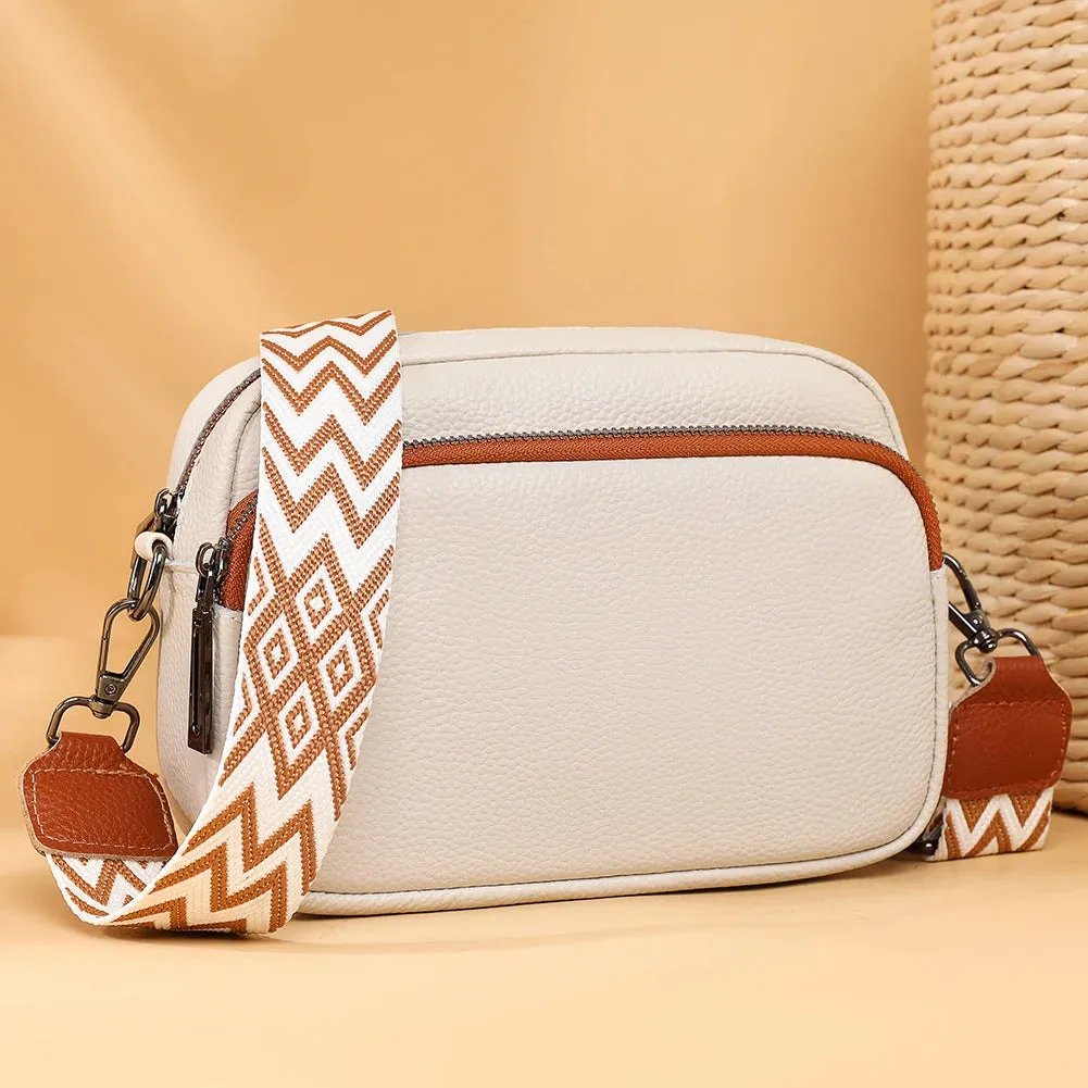 Chic Soft Leather Crossbody Shoulder Handbag