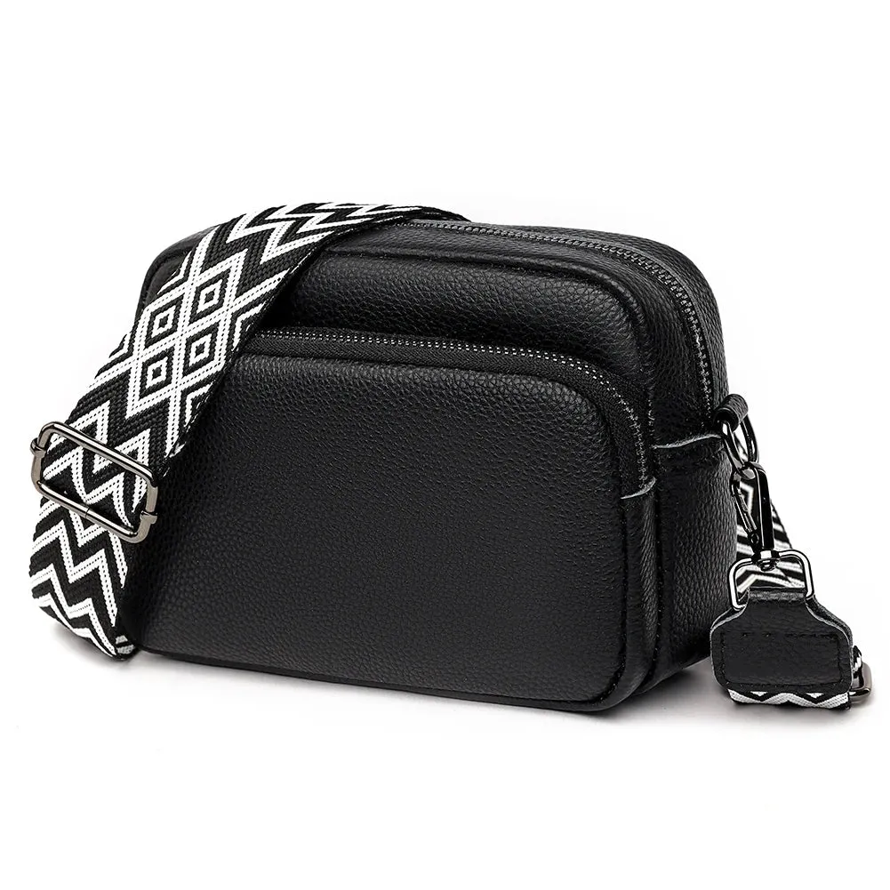 Chic Soft Leather Crossbody Shoulder Handbag