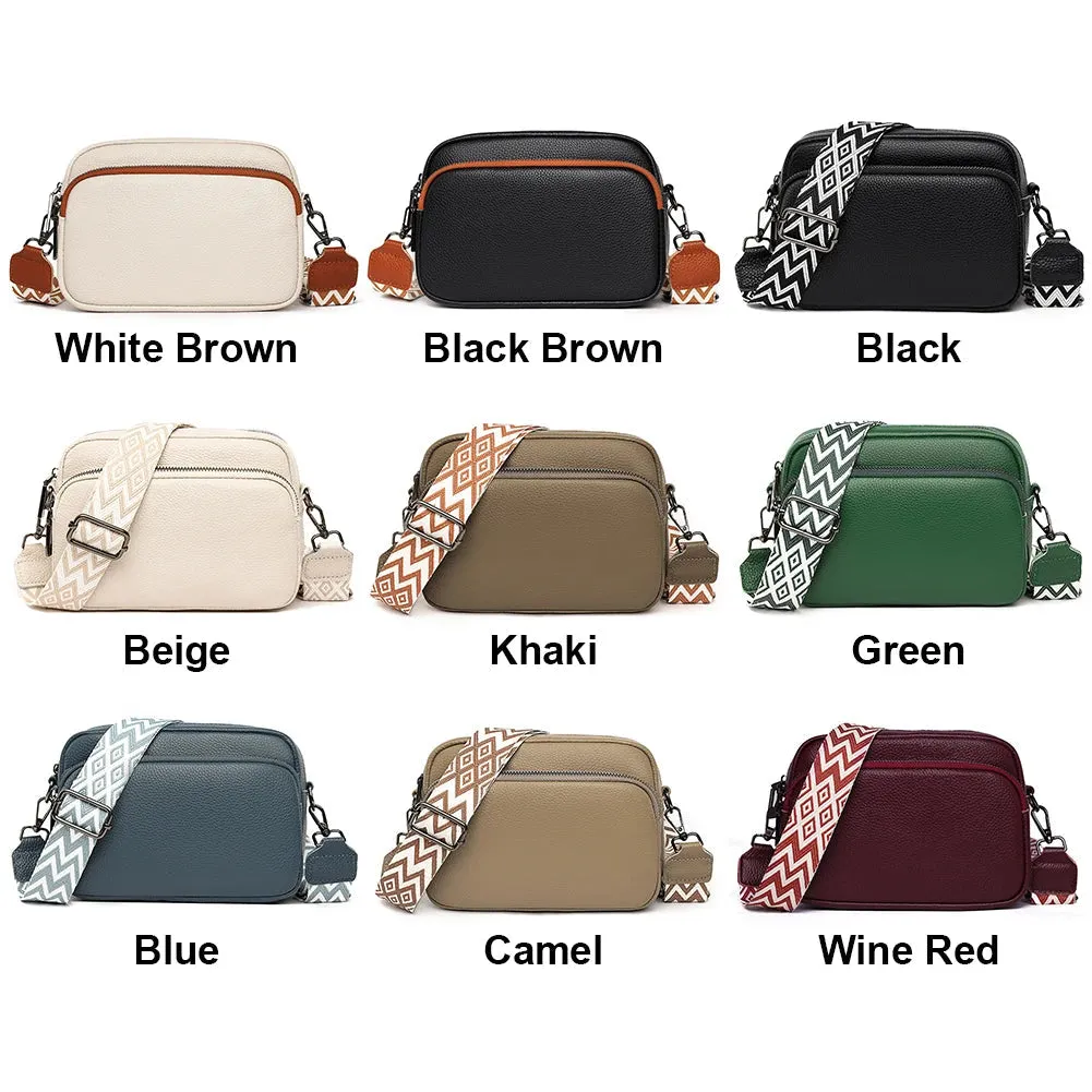 Chic Soft Leather Crossbody Shoulder Handbag
