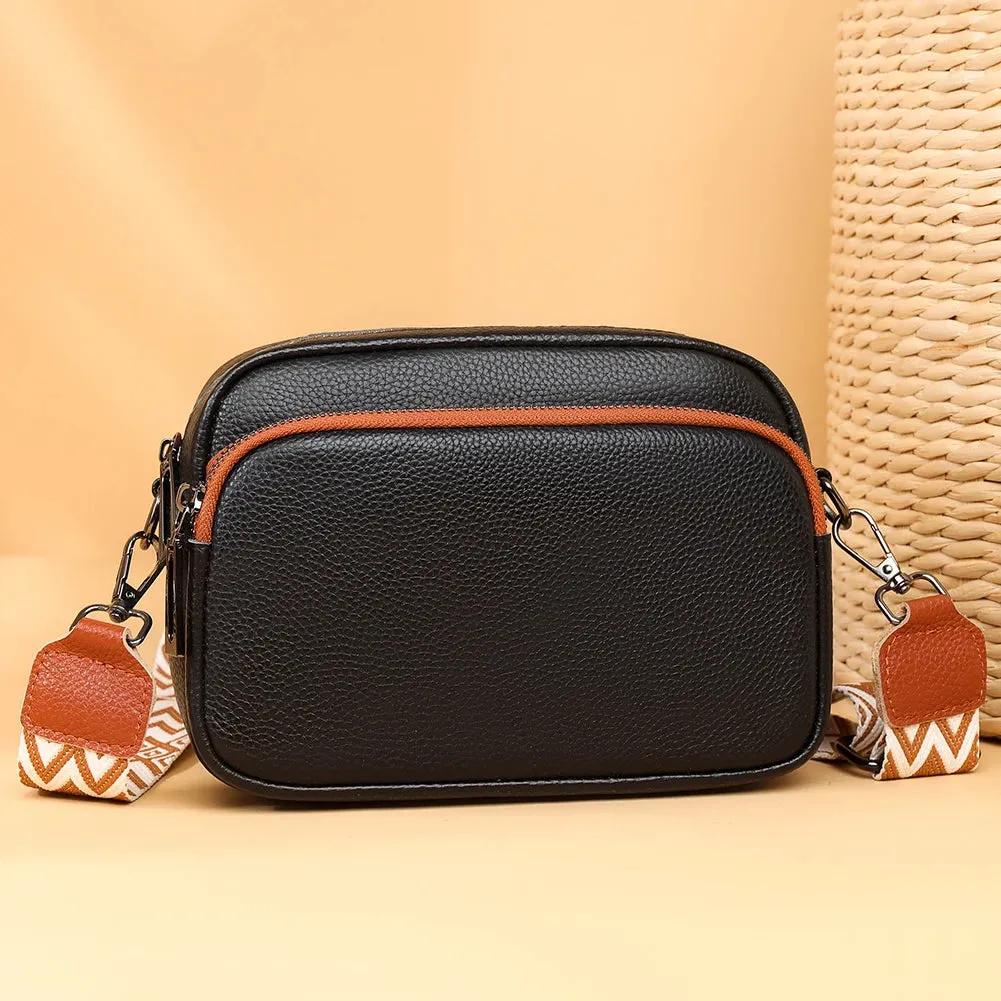 Chic Soft Leather Crossbody Shoulder Handbag