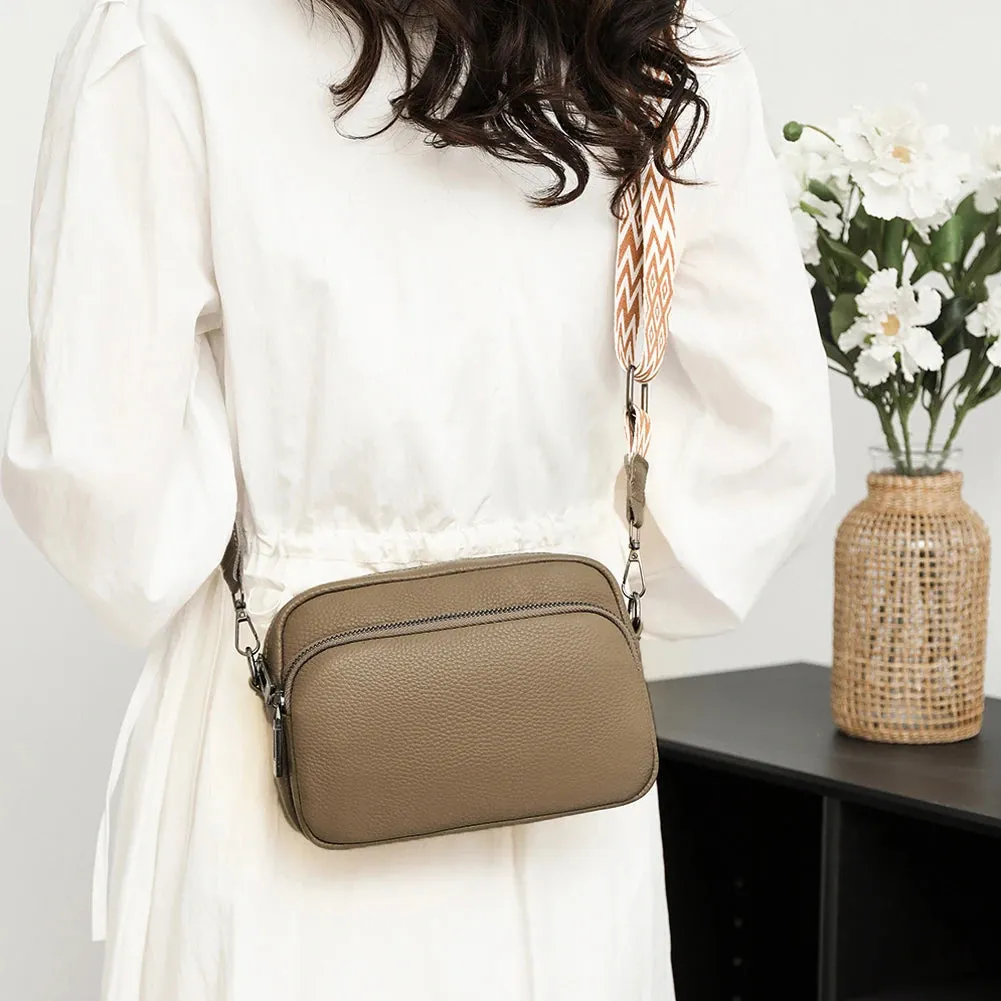 Chic Soft Leather Crossbody Shoulder Handbag
