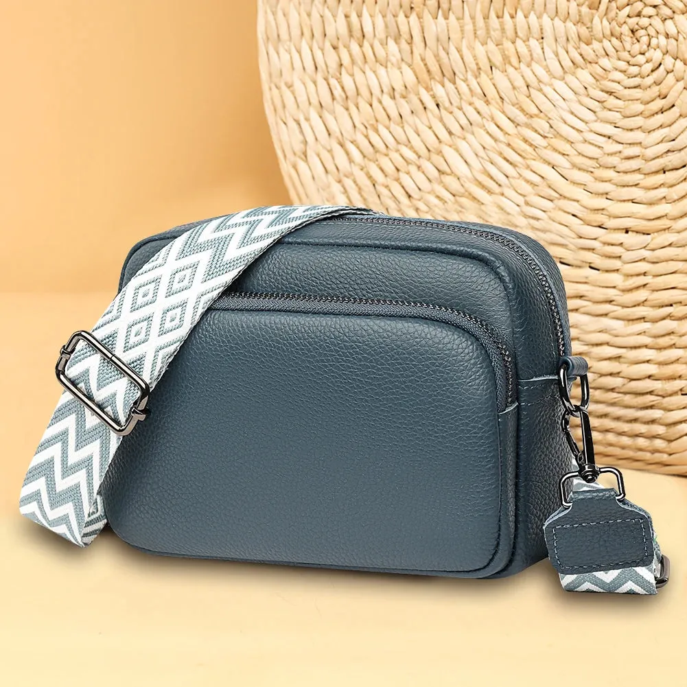 Chic Soft Leather Crossbody Shoulder Handbag
