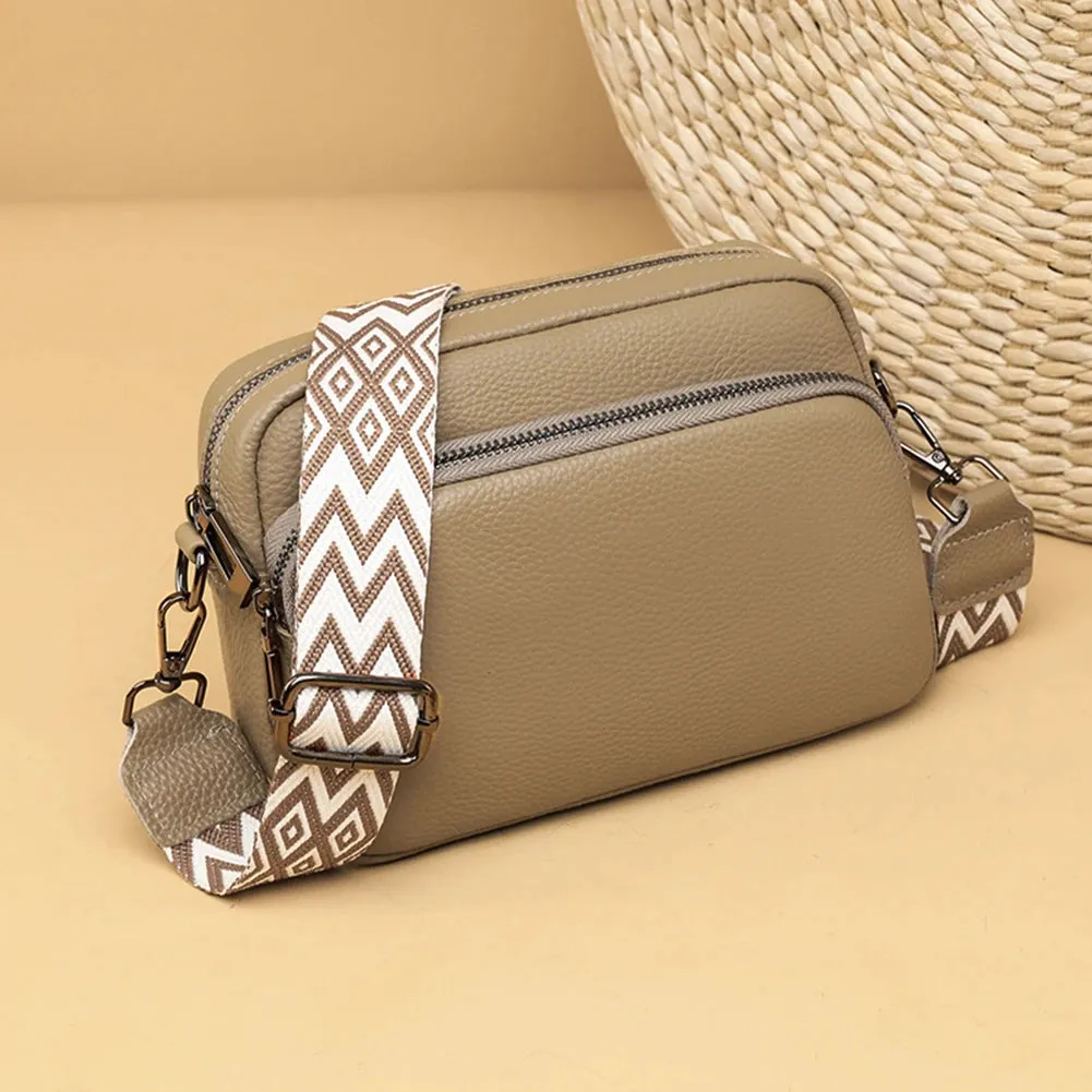 Chic Soft Leather Crossbody Shoulder Handbag