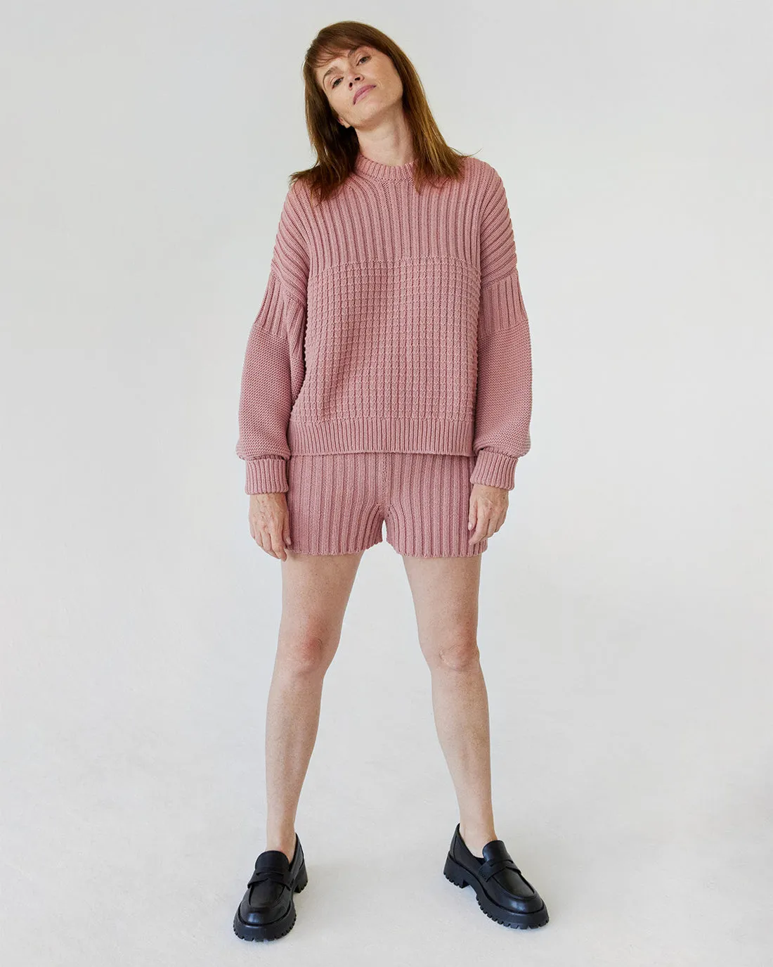 Delčia: Dusty Pink Cotton Sweater
