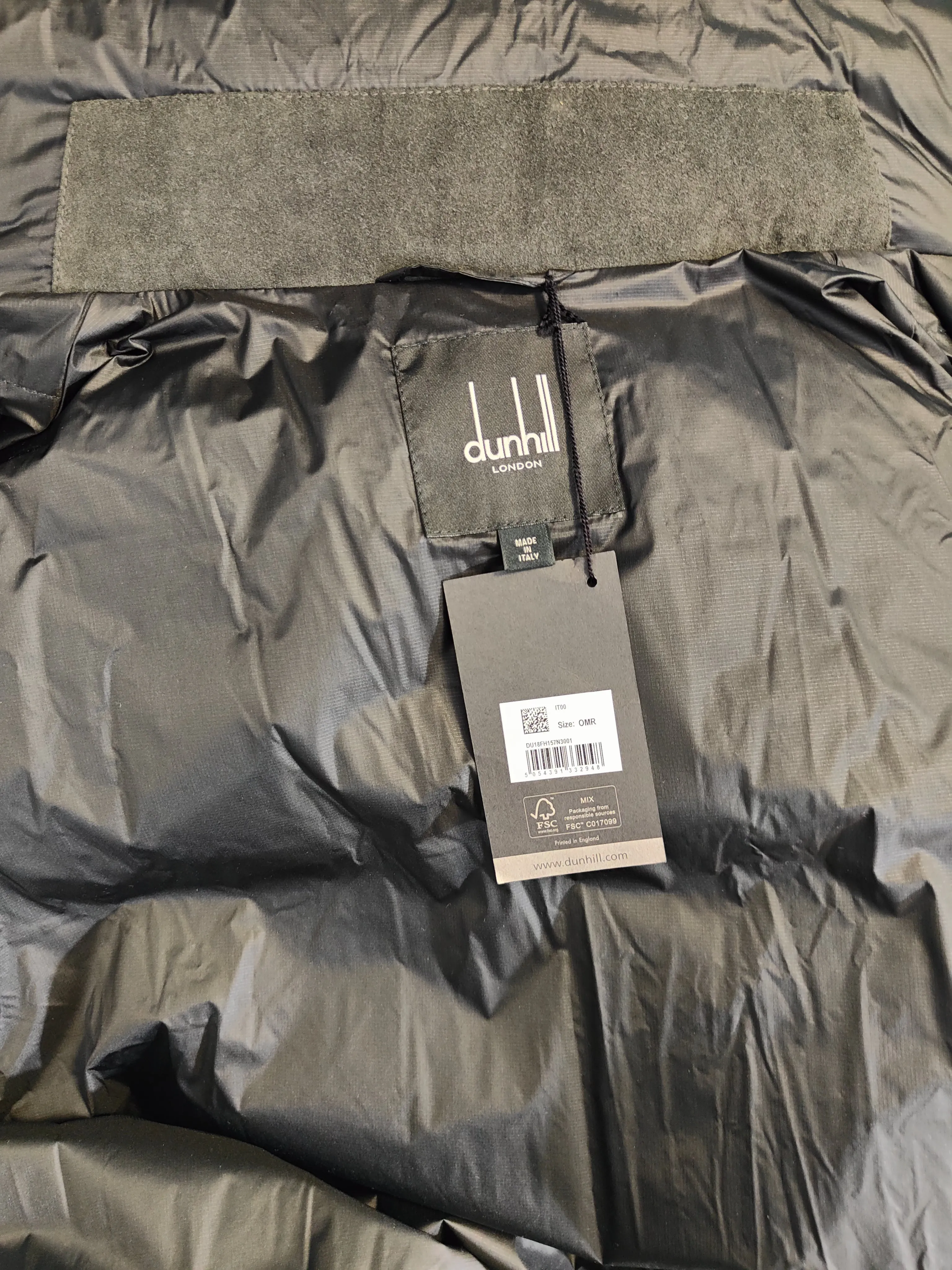DUNHILL Down Puffer Jacket in Black M