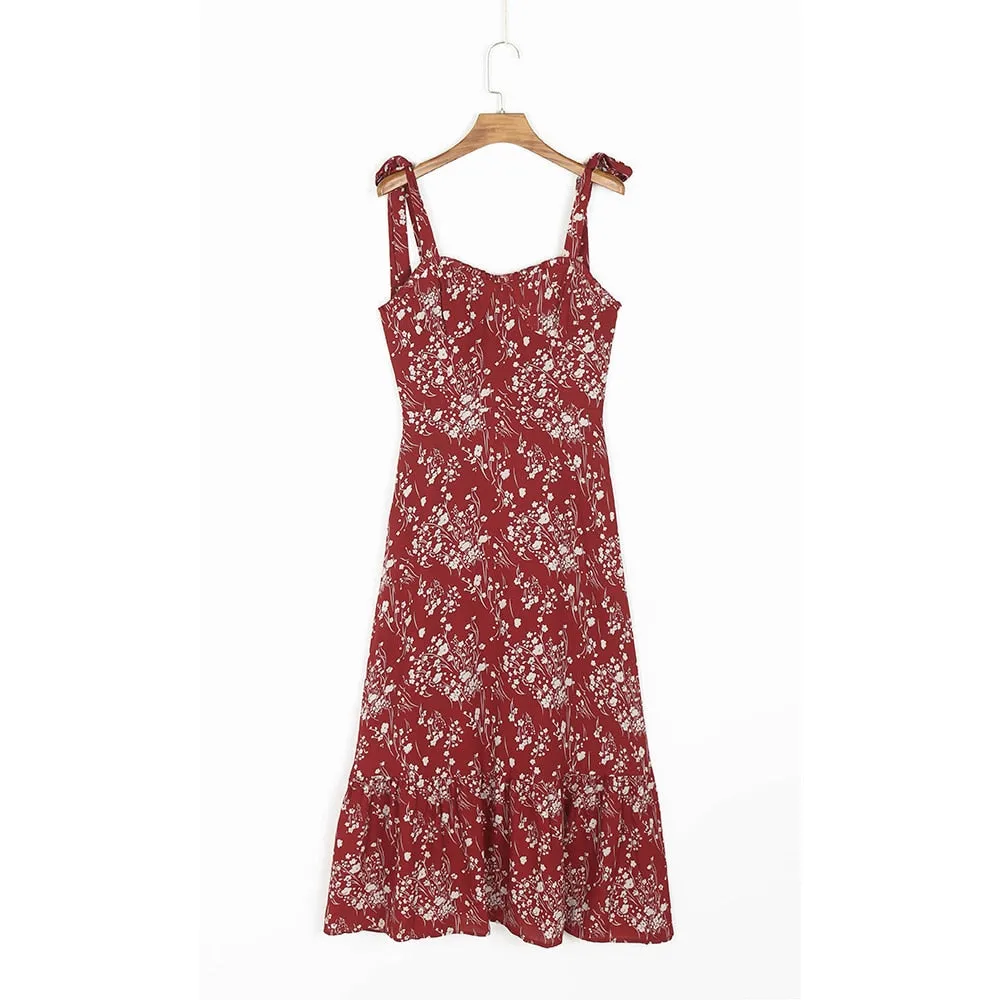 Elegant Floral Boho Maxi Dress
