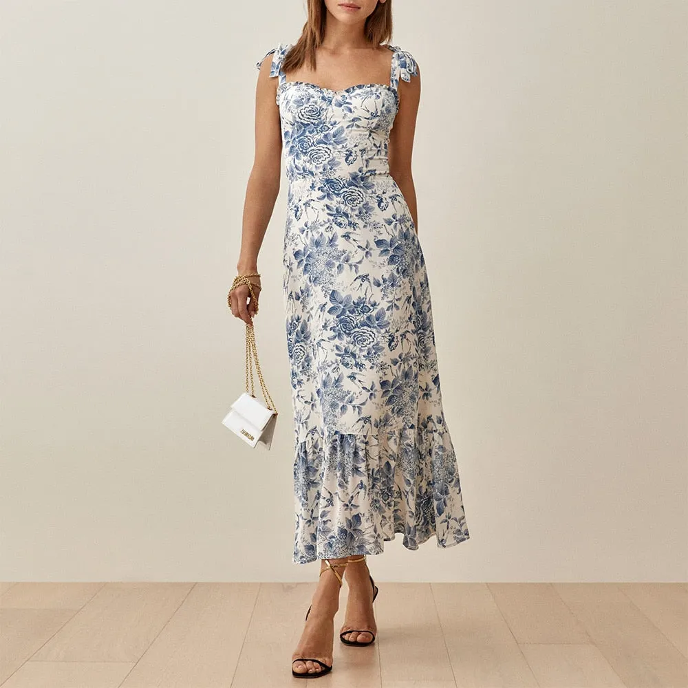 Elegant Floral Boho Maxi Dress