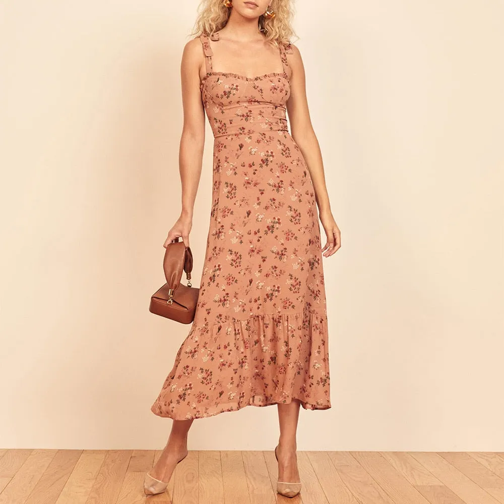 Elegant Floral Boho Maxi Dress
