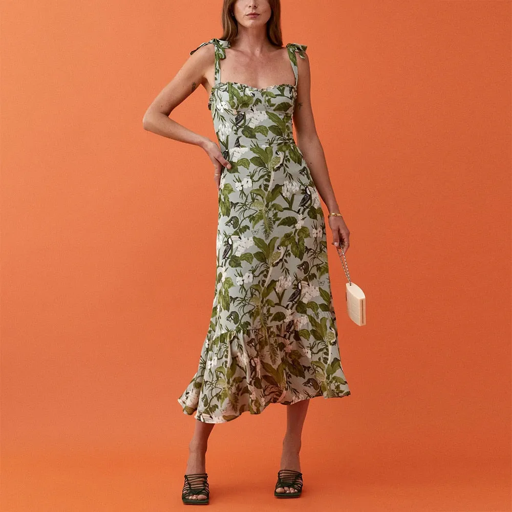 Elegant Floral Boho Maxi Dress