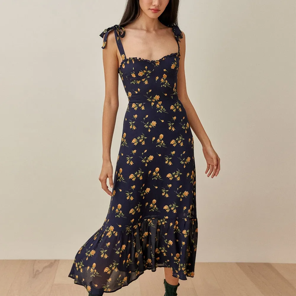 Elegant Floral Boho Maxi Dress