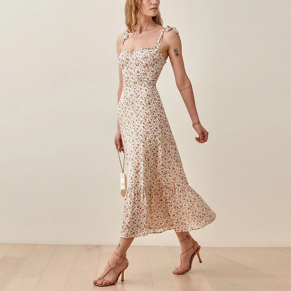Elegant Floral Boho Maxi Dress