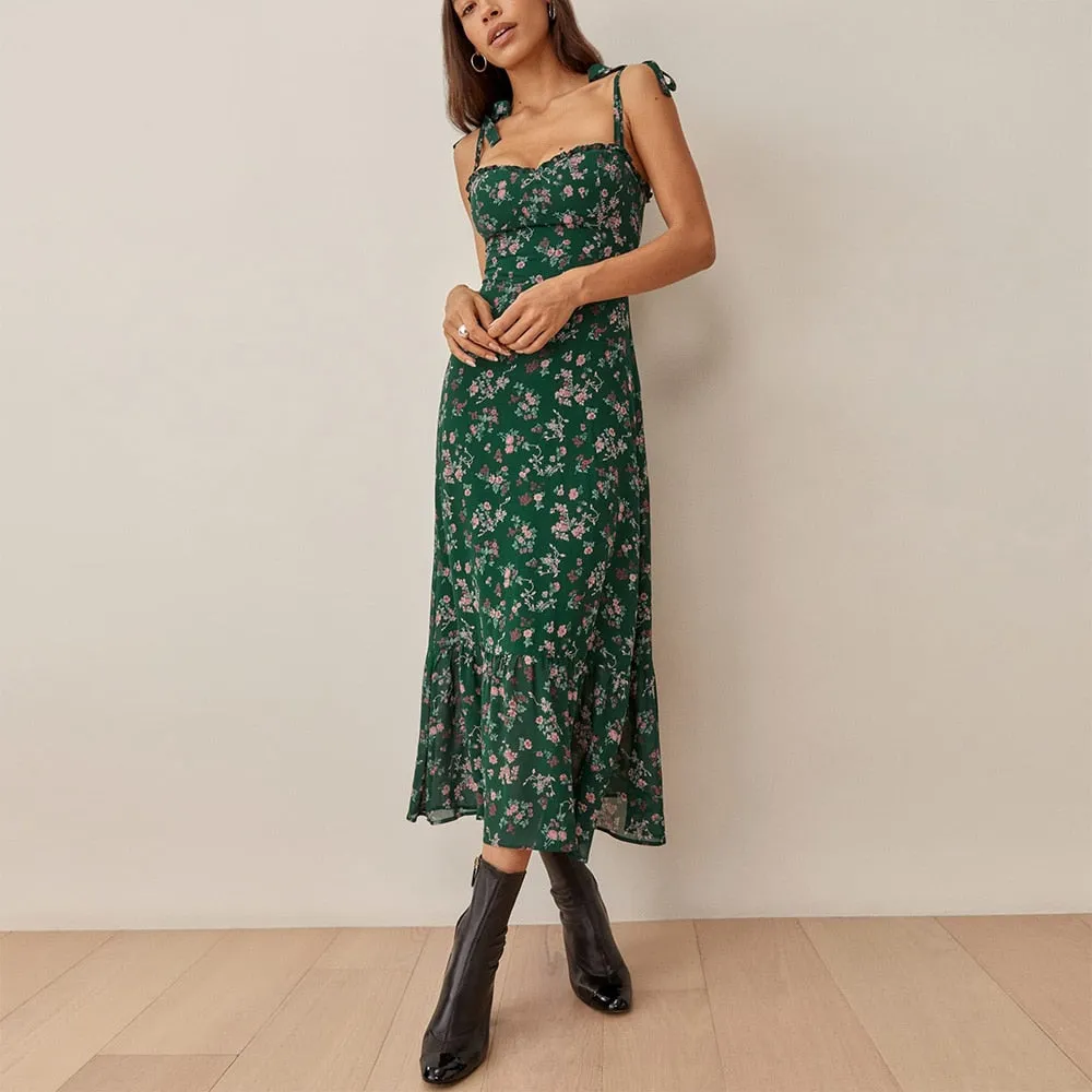 Elegant Floral Boho Maxi Dress