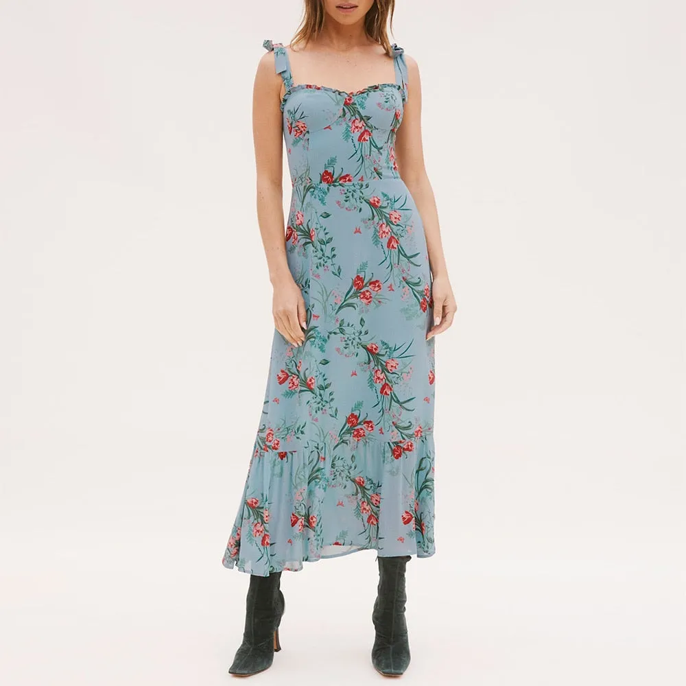 Elegant Floral Boho Maxi Dress