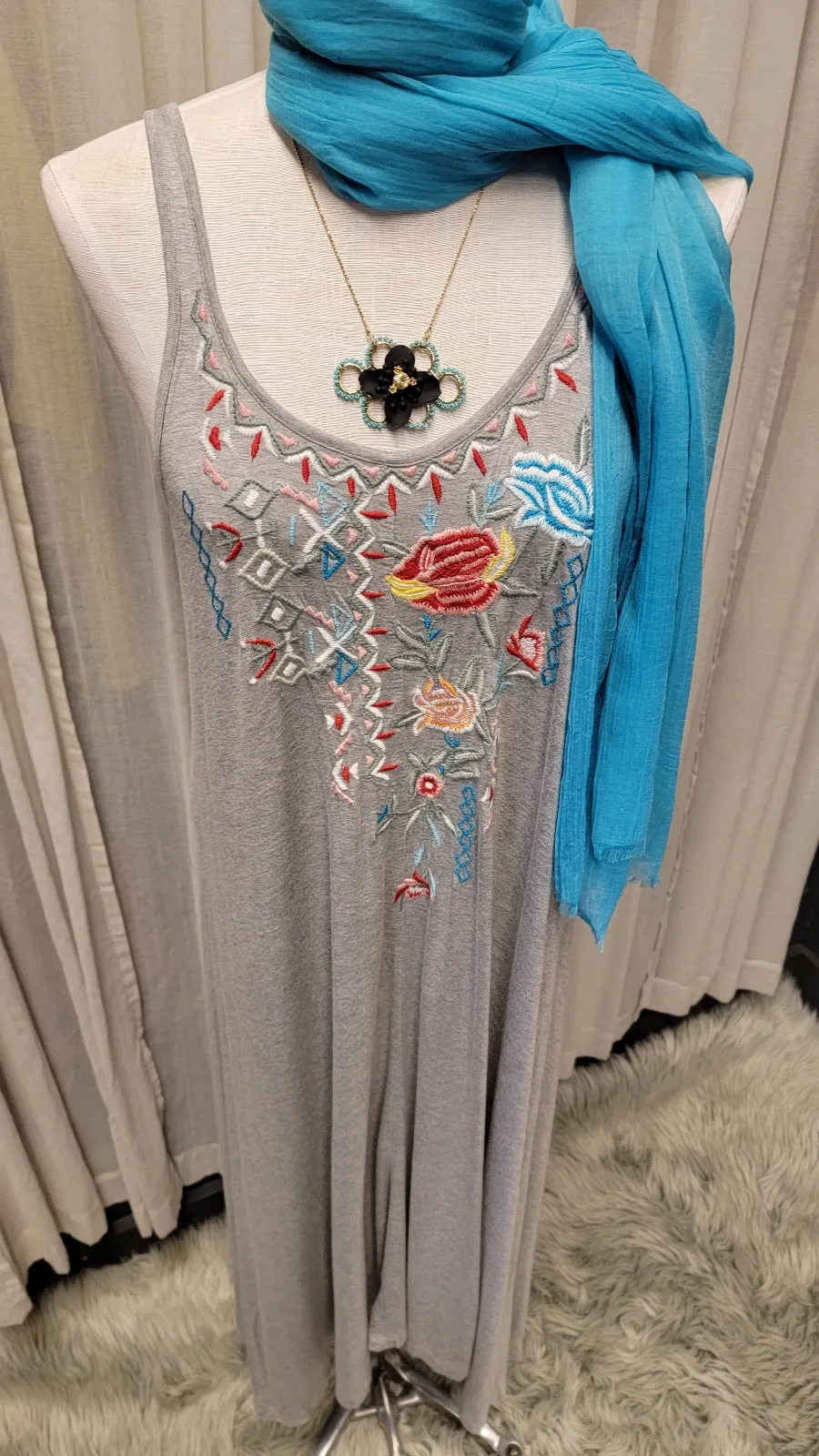 Embroidered Maxi Dress