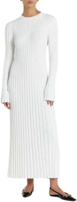 Fall Knit Dresses for Women 2024 Elegant Ribbed Pleated Bodycon Sweater Dress Casual Loose Maternity Dress