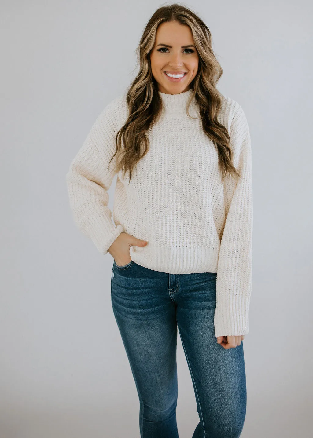 Gia Mock Neck Sweater FINAL SALE