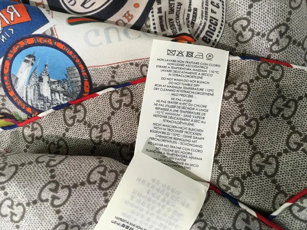 Gucci Women's Scarf Sylvie Web Motif Beige Printed Monogram GG 90x90cm
