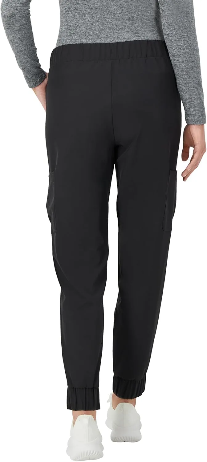 Hanes Women's Scrubs Cargo Joggers, Healthcare Scrub Joggers for Women, Moisture Wicking