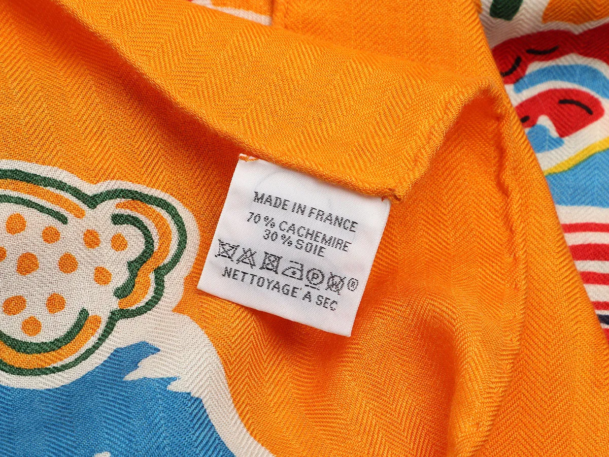Hermès Bingata Cashmere Silk Shawl 140cm