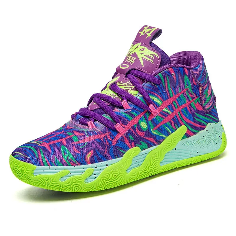 High Quality Unisex Colorful Basketball Sneakers ccAnti-shock Athletic Shoes
