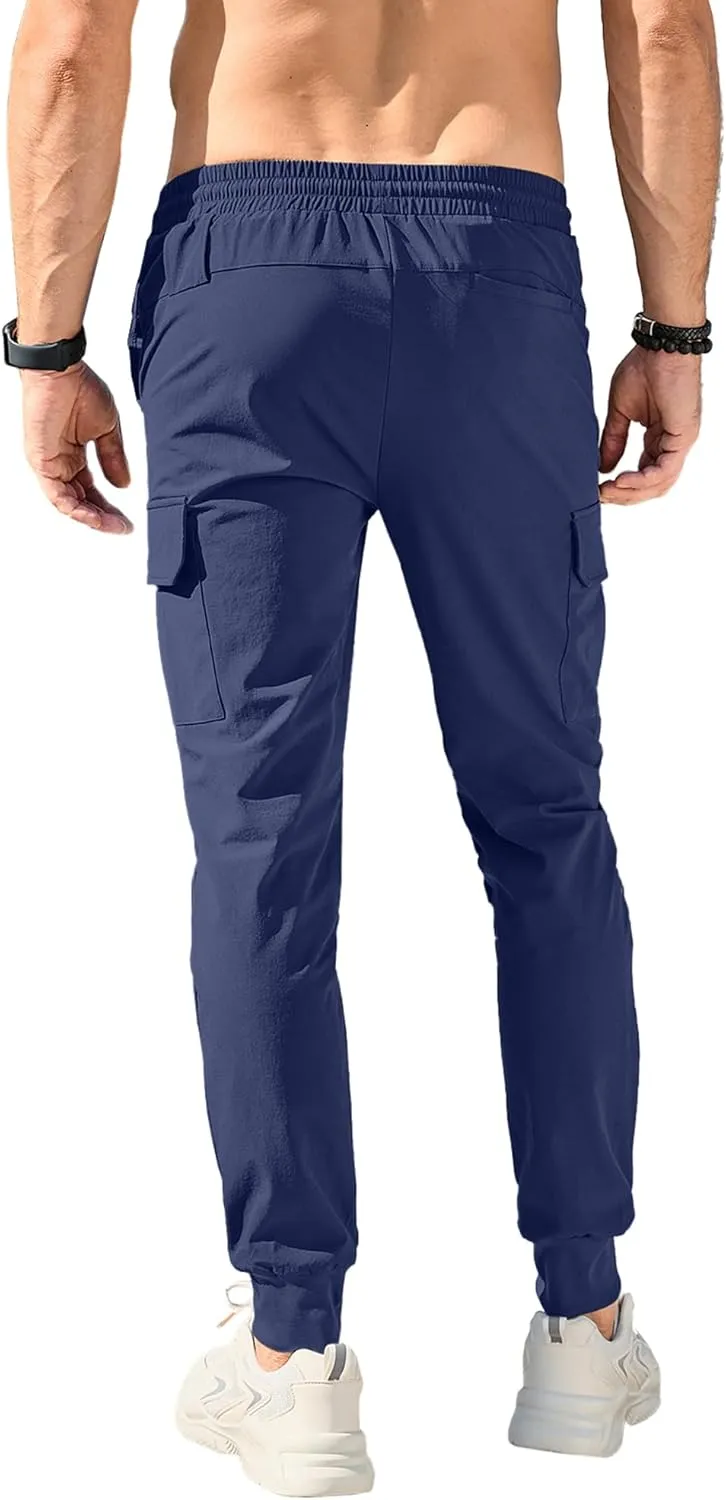 HOTake Men's Joggers Pants 4 Way Stretch Sweatpants with Pockets Cargo Joggers for Men Slim Fit Athletic Pants