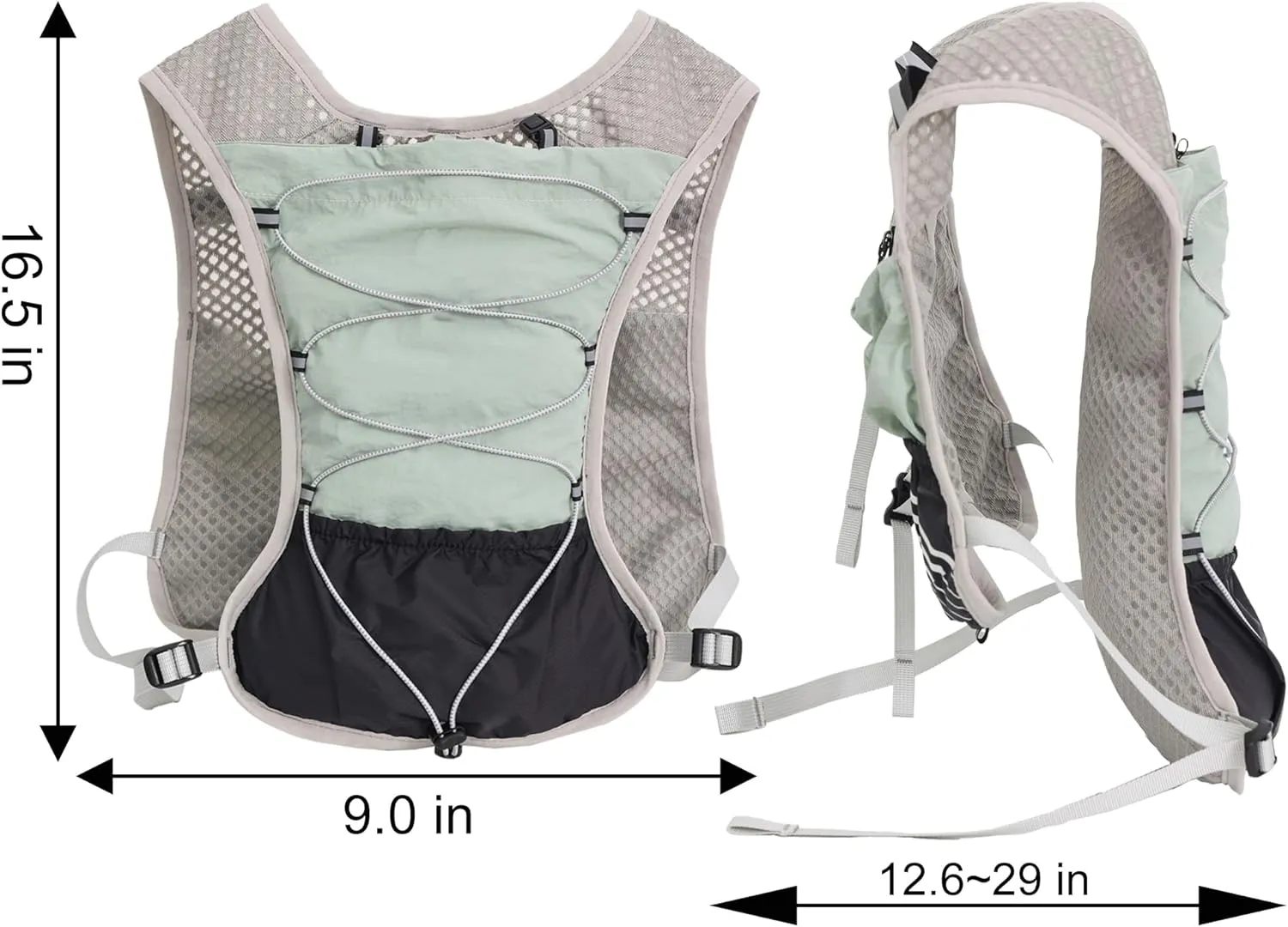 Hydration Running Vest Ultra-Lightweight for Women Men [2025 Upgraded], Breathable All-Weather Water Vest Hiking Backpack, Adjustable Water Backpack for Hiking, Cycling, Trail Marathon Race