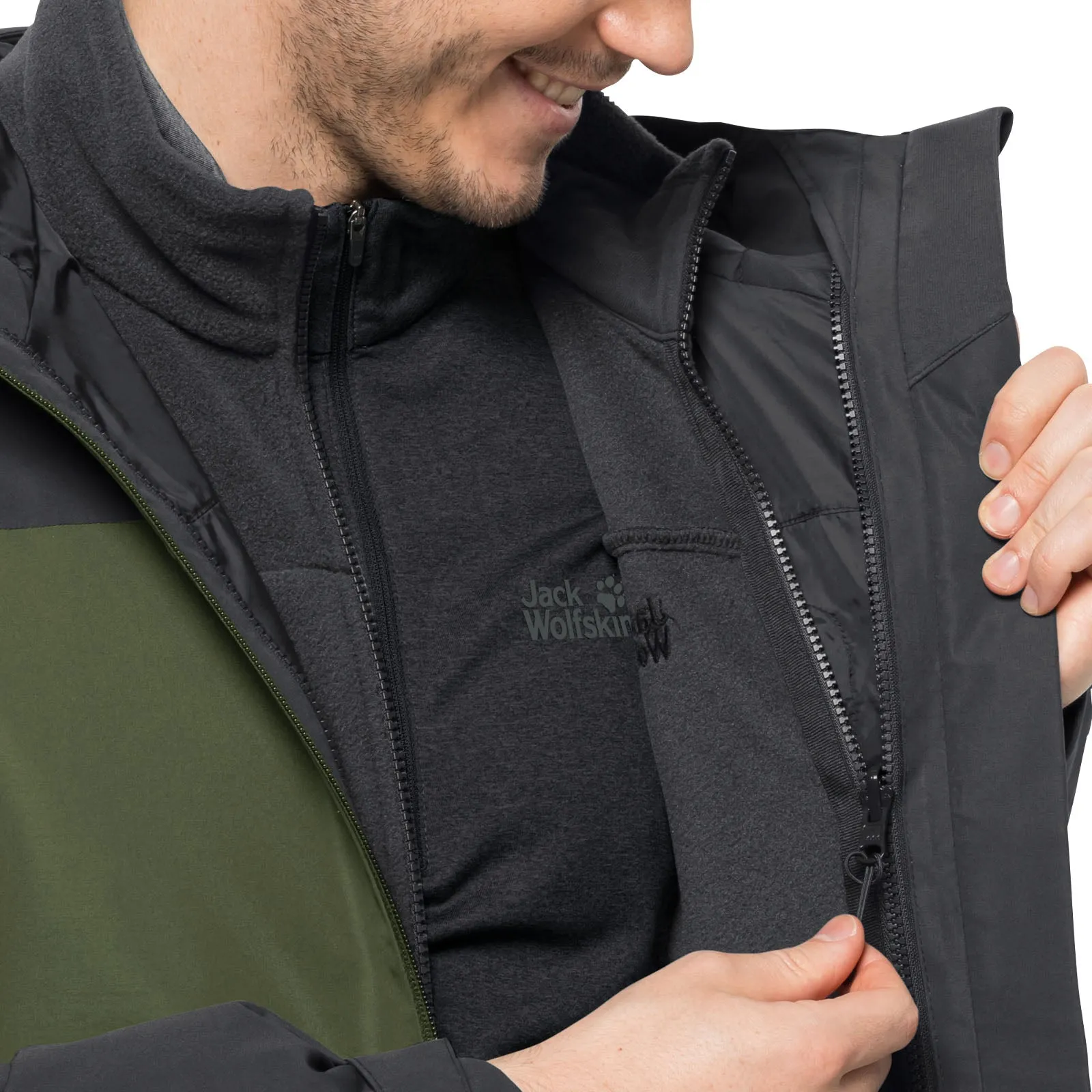 Jack Wolfskin Mens Taubenburg 3in1 Waterproof Insulated Jacket