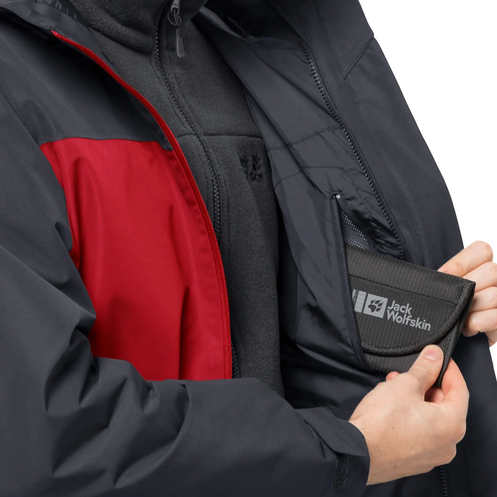 Jack Wolfskin Mens Taubenburg 3in1 Waterproof Insulated Jacket