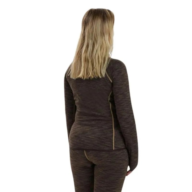 Lady Insulated Fleece In Brown Melange