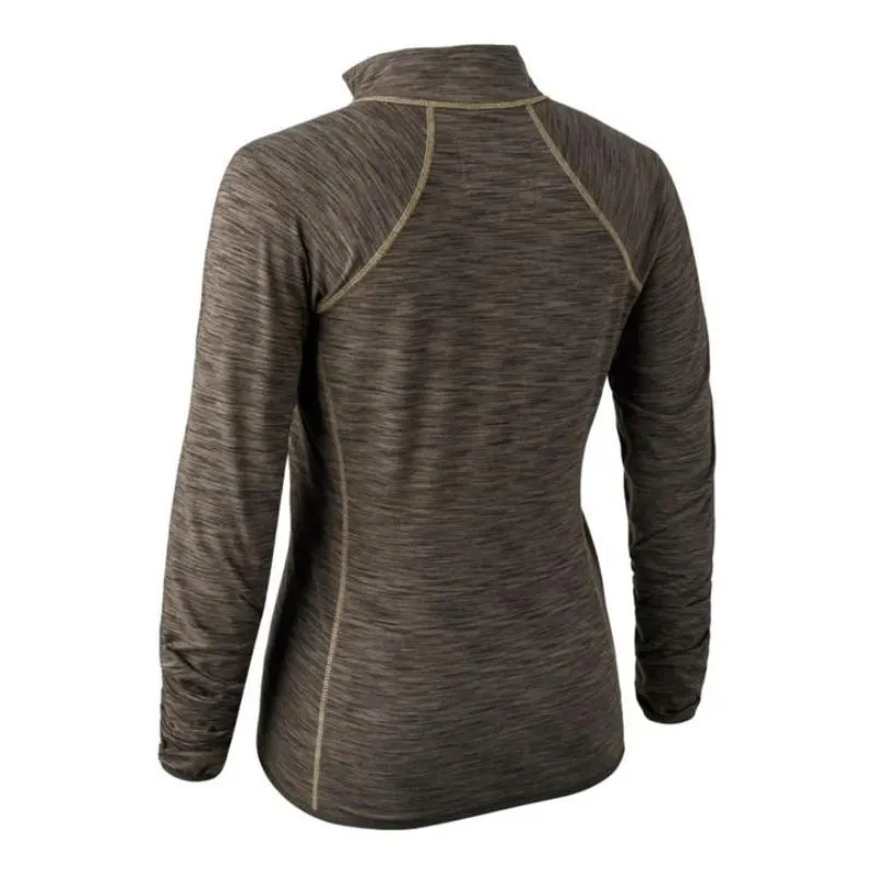 Lady Insulated Fleece In Brown Melange