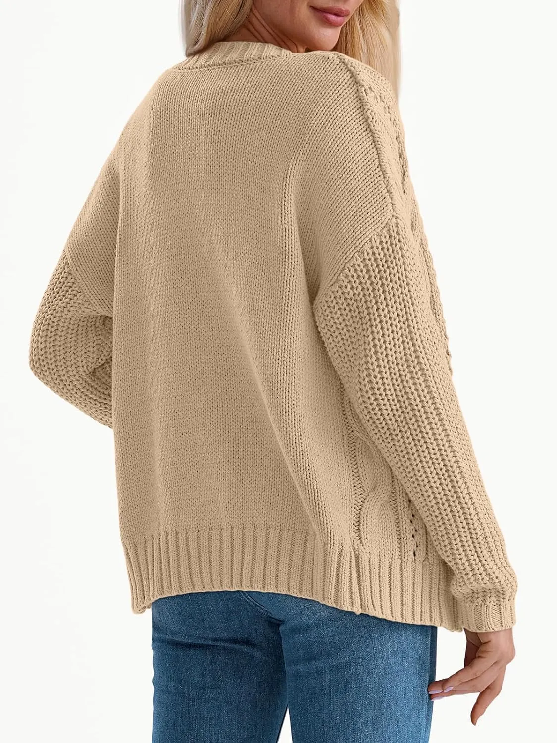 LILLUSORY Women's Cardigan Sweaters Cable Knit Crochet Cotton Fall Jackets Button Up Chunky Trendy Outfits