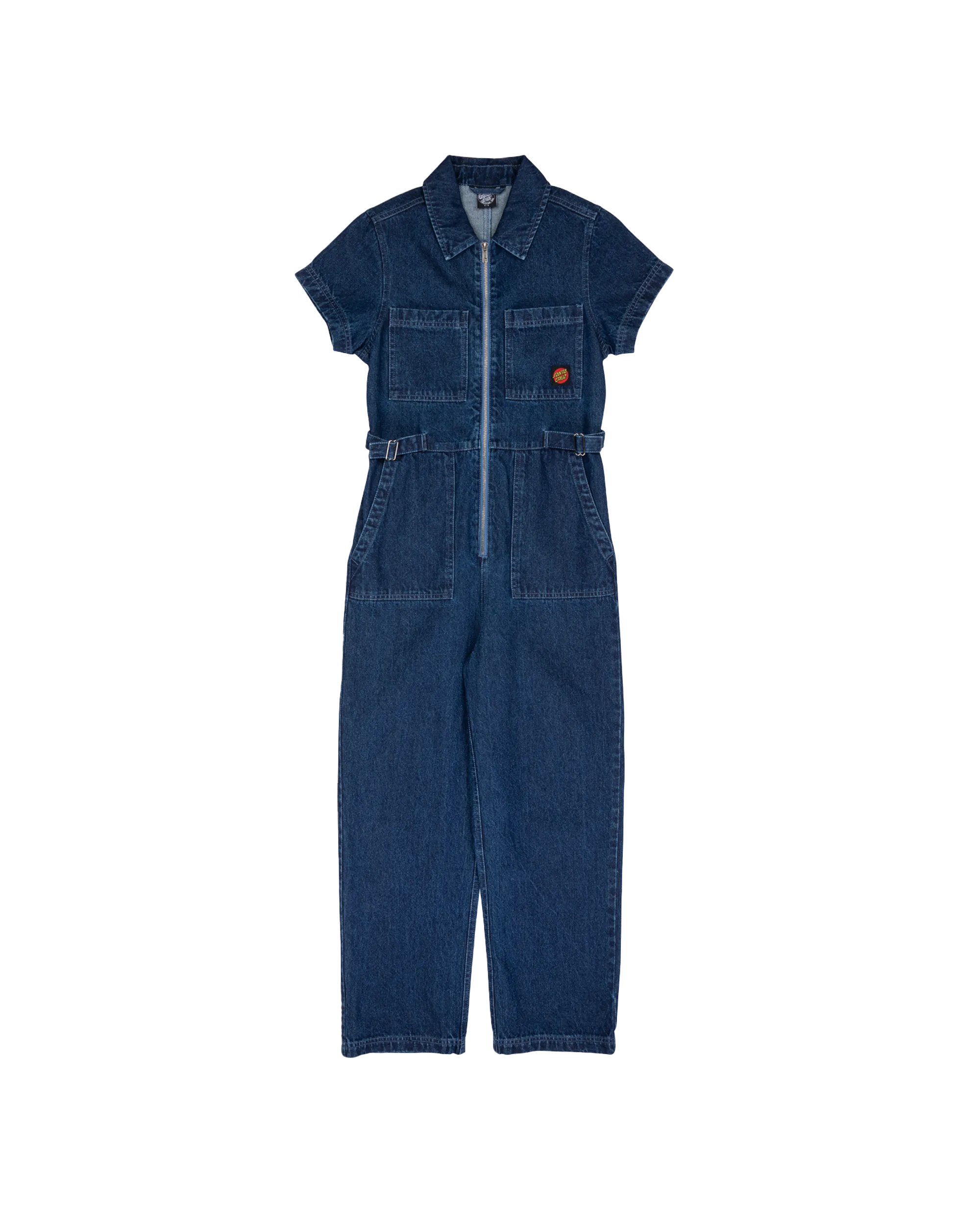 Line Up Utility Jumpsuit in Classic Blue Denim