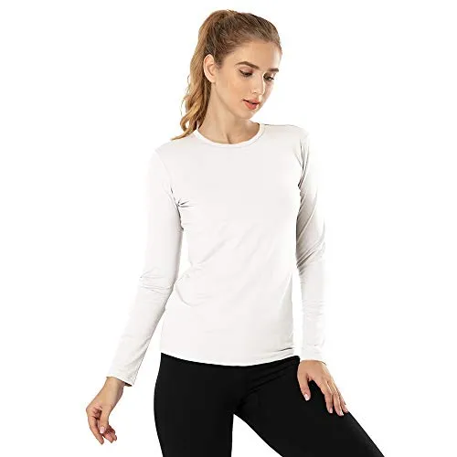 MANCYFIT Womens Thermal Tops Fleece Lined Shirt Long Sleeve Base Layer